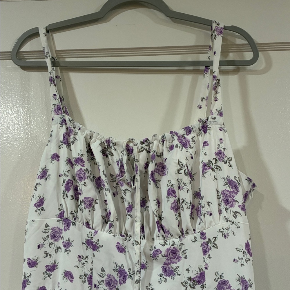 Milkmaid Floral Midi Dress Straps - Picture 4 of 8